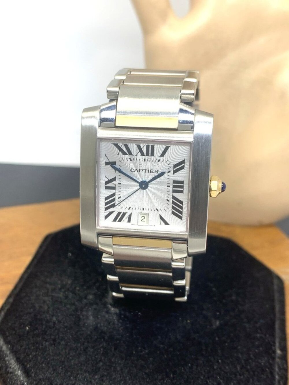 Cartier Tank Francaise W51005Q4 Women's Watch Swiss Automatic 18k Gold Steel